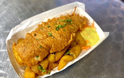 Masala fish and chips