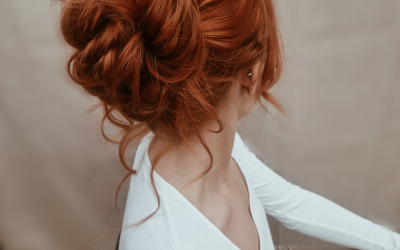 Romantic, textured mid bun