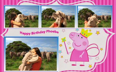 Birthday Template with Safari Background