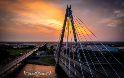 Millennium Bridge, Southport, by Upshot Photos drone