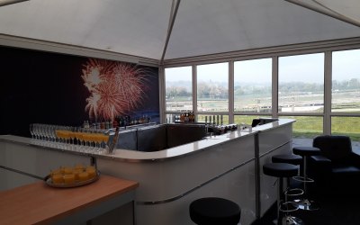 VIP bar at Lydden Hill Motor racing circuit 