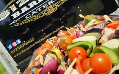 Colourful Mediterranean vegetable skewers 