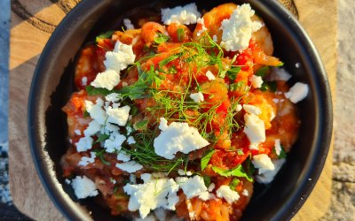 Prawns with Feta & Ouzo