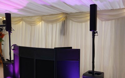 Set up in a Marque in Uppingham for a wedding