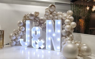 Luxurious Wedding Initial Garland 