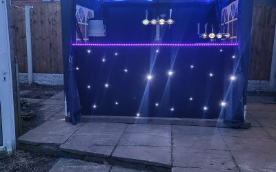 Bar set up for night view