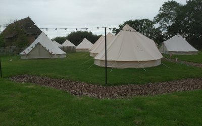 A bell tent village 