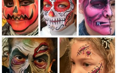 Spooky halloween face painting