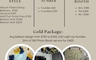 Celebrate in style with EventsbyLeanne’s Gold package! ✨