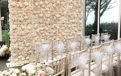 Ava blush flower wall 