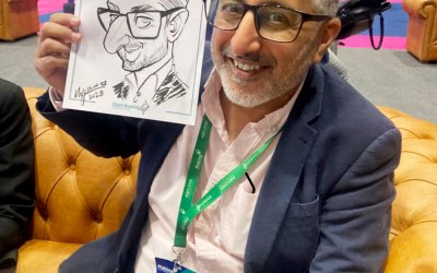 Trade show caricature