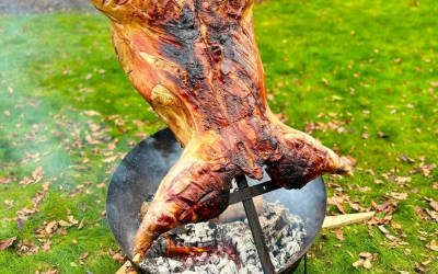 Whole asado lamb