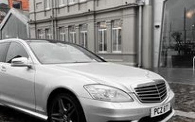 Silver Mercedes S Class