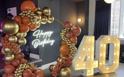 40th Birthday Balloon Display