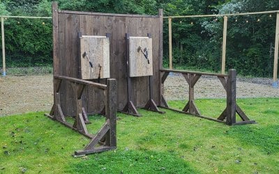 Axe range at a wedding