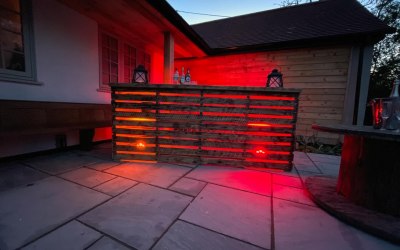 Illuminated Rustic Bar