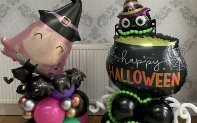 Fun Cute and Spooky Halloween balloon displays