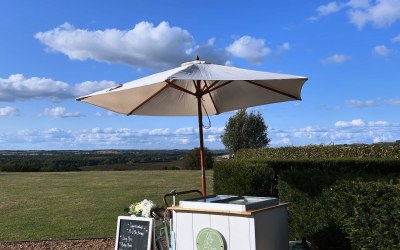 Our sage green ice cream bike Tilly