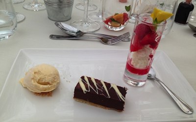 A trio of desserts