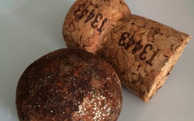 Giant champagne truffles dusted in edible glitter