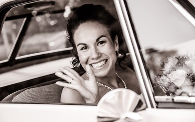 Bride arriving at the Church