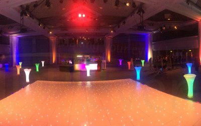 LED Furniture and White Stalit Dance Floor