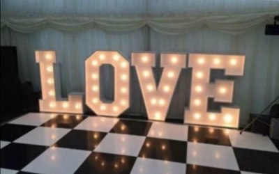 Giant Illuminated LOVE Letters