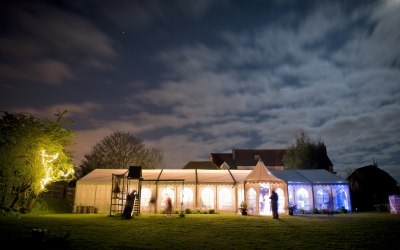 Marquee at night