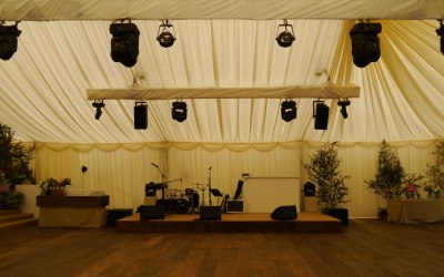 Wedding Stage, sound and lighting