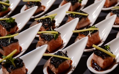 Salmon canape