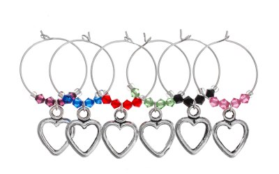 True Romance Wine Glass Charms by Sunshine & Daisies