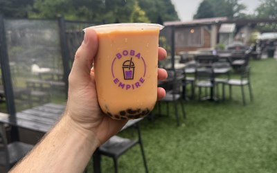 Mango milk tea