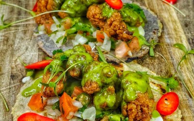 Fried chicken taco