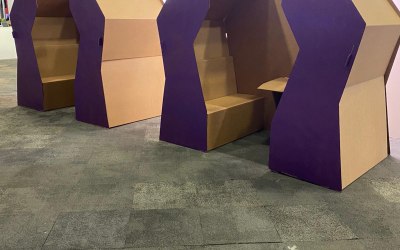 Cardboard breakout rooms