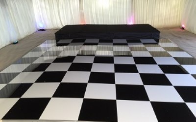 Black & White Dance Floor with Stage