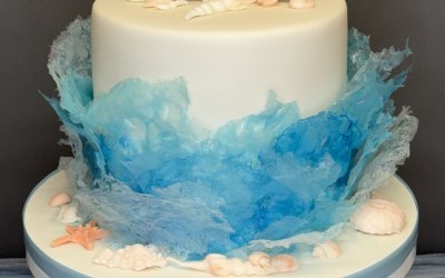 Coastal themed cutting cake