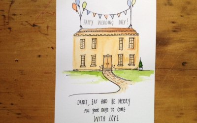 Bespoke and Hand drawn Wedding Venue Illustration