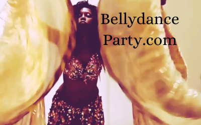 Gold belly dance wings