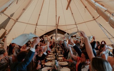 Inside the tipi