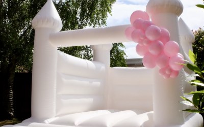 White Turret Top Bouncy Castle 