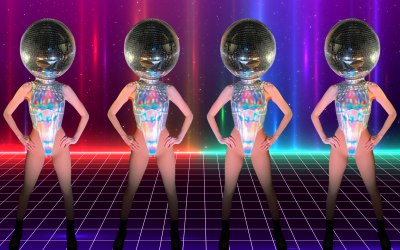 disco ball head dancers for nightclubs