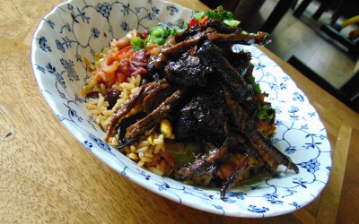 Smoked bourbon street brisket