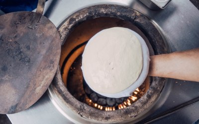 Fresh Naan Cooked On Site