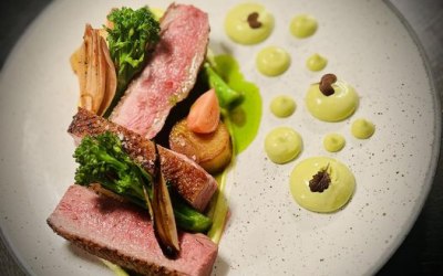 Duck with Asparagus veloute
