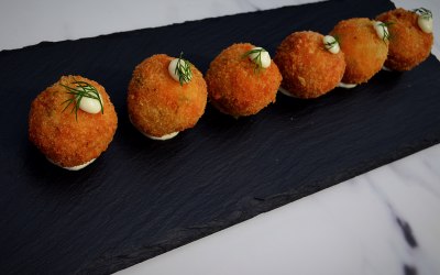 Dill & salmon croquettes, citrus mayo