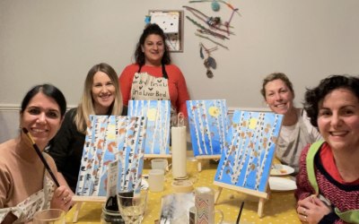 Adult Sip & Paint: Sunrise trees