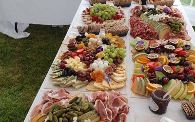 Flat lay grazing table