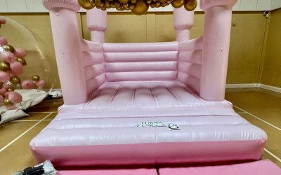 Cessa Events Pastel pink bouncy castle. Suitable for ALL ages