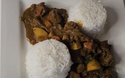 Curried goat 