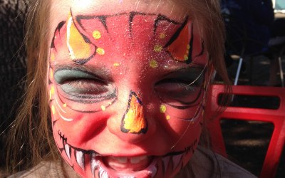 monster face paint design